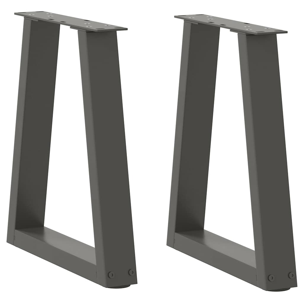 sofabordsben V-formet 2 stk. antracit 38 x (42-43,3) cm stål