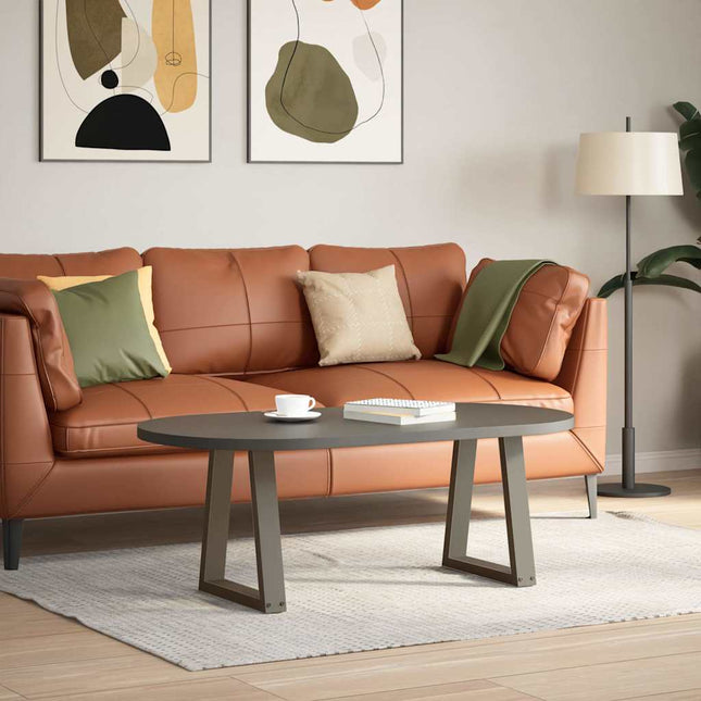 sofabordsben V-formet 2 stk. naturstål 38 x (42-43,3) cm stål