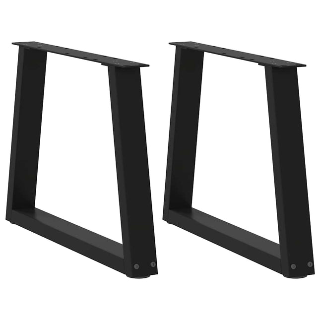 sofabordsben V-formet 2 stk. sort 60 x (42-43,3) cm stål