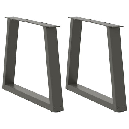 sofabordsben V-formet 2 stk. antracit 60x(42-43,3) cm stål