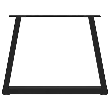 sofabordsben V-formet 2 stk. sort 70 x (42-43,3) cm stål