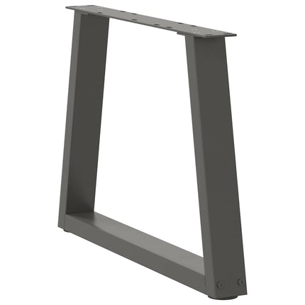 sofabordsben V-formet 2 stk. antracit 70 x (42-43,3) cm stål