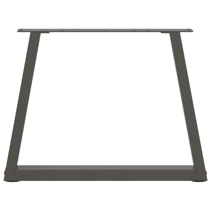sofabordsben V-formet 2 stk. antracit 70 x (42-43,3) cm stål