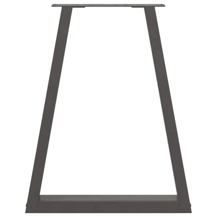 spisebordsben V-formet 2 stk. antracit 50x(72-73,3) cm stål