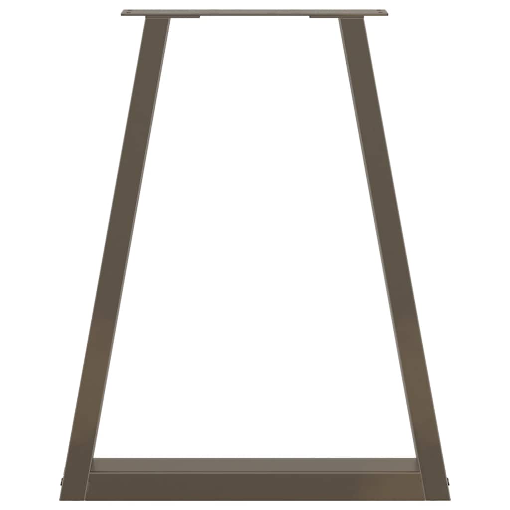 spisebordsben V-formet 2 stk. naturstål 50x(72-73,3) cm stål