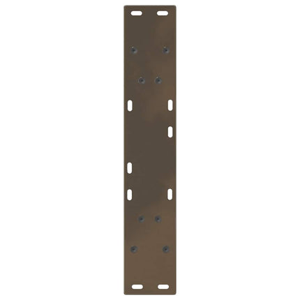 spisebordsben V-formet 2 stk. naturstål 50x(72-73,3) cm stål