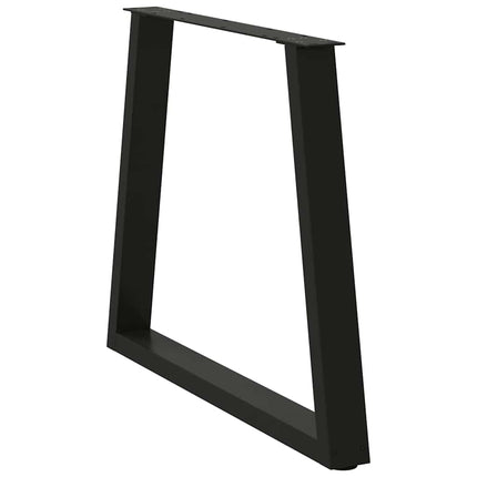spisebordsben V-formet 2 stk. sort 70 x (72-73,3) cm stål