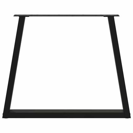 spisebordsben V-formet 2 stk. sort 70 x (72-73,3) cm stål