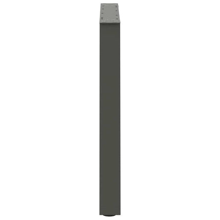 spisebordsben V-formet 2 stk. antracit 70 x (72-73,3) cm stål