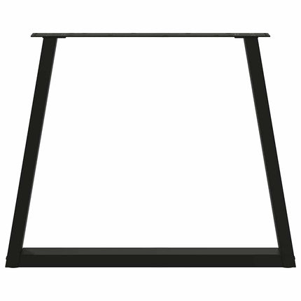 spisebordsben V-formet 2 stk. sort 80 x (72-73,3) cm stål