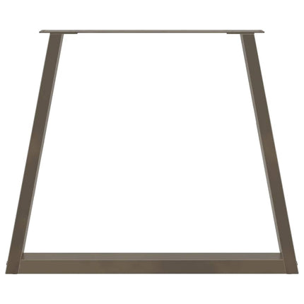 spisebordsben V-formet 2 stk. naturstål 80x(72-73,3) cm stål
