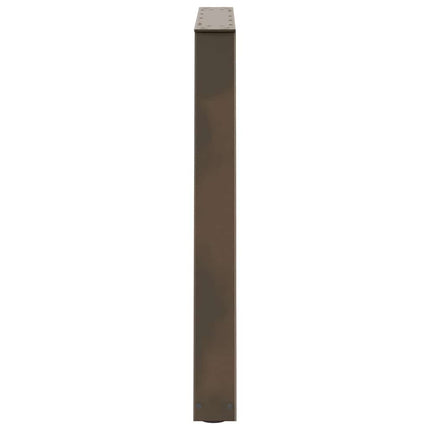 spisebordsben V-formet 2 stk. naturstål 80x(72-73,3) cm stål