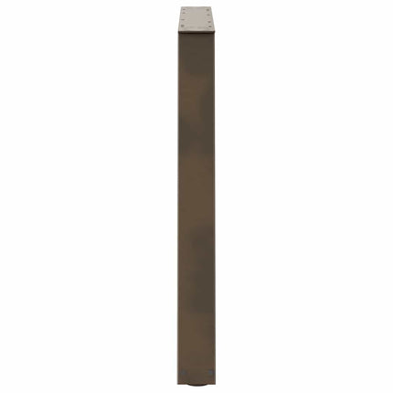spisebordsben V-formet 2 stk. naturstål 100x(72-73,3) cm stål