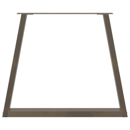 spisebordsben V-formet 3 stk. naturstål 70 x (72-73,3) cm stål