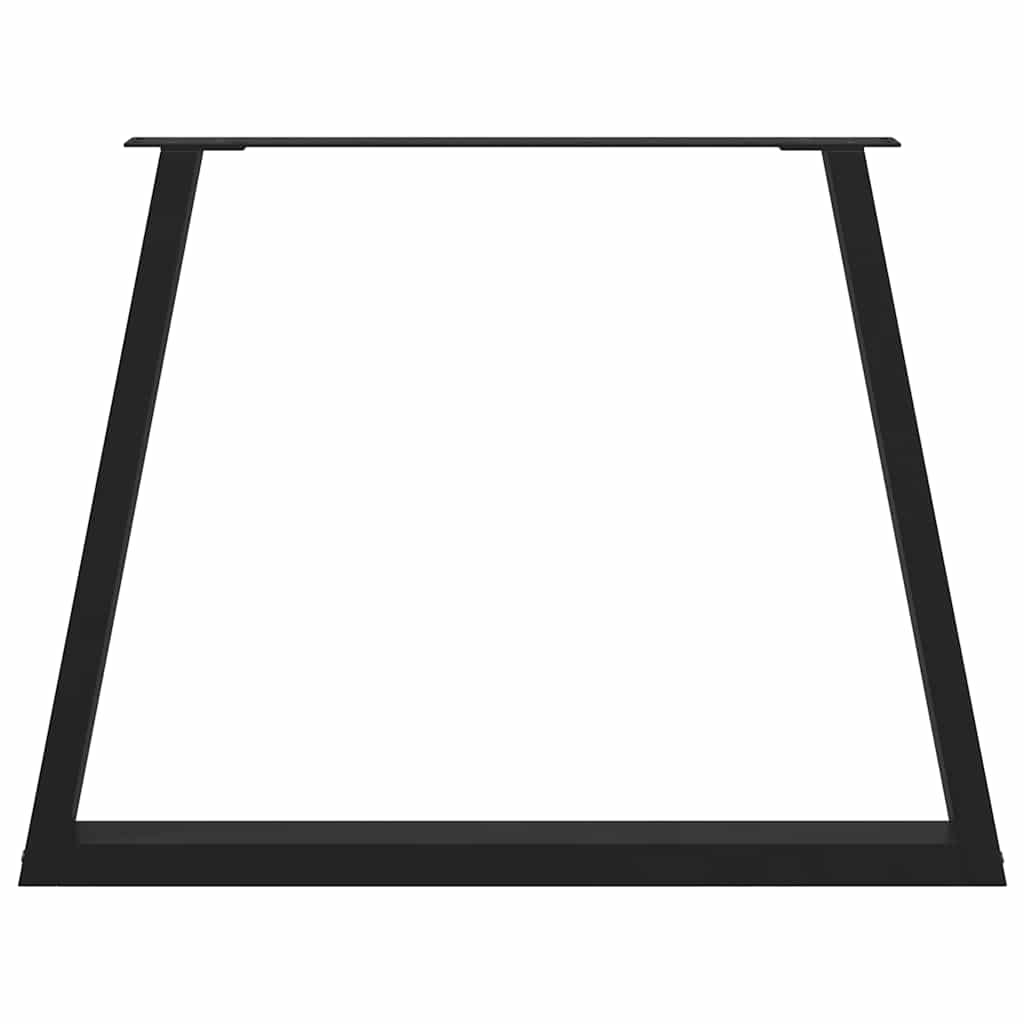 spisebordben V-formet 3 stk. sort 90 x (72-73,3) cm stål