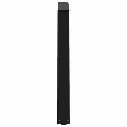 spisebordben V-formet 3 stk. sort 90 x (72-73,3) cm stål