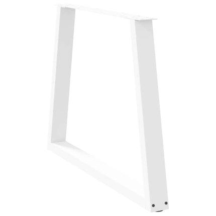 spisebordsben V-formet 3 stk. hvid 100x(72-73,3) cm stål