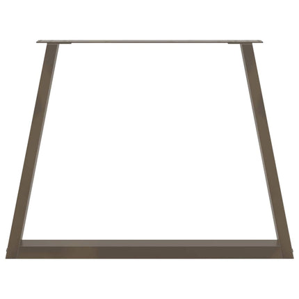 spisebordben V-formet 3 stk. naturstål 100x(72-73,3) cm stål