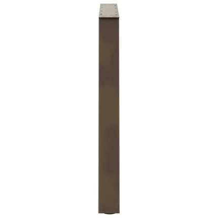 spisebordben V-formet 3 stk. naturstål 100x(72-73,3) cm stål