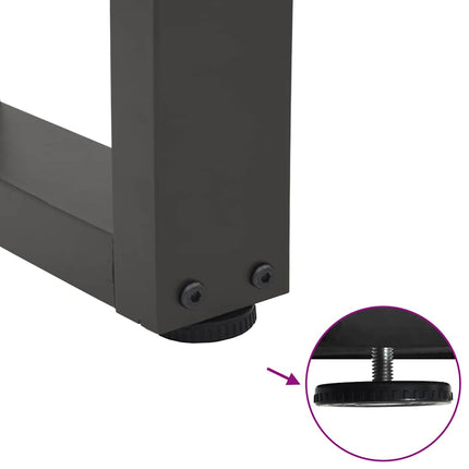 sofabordben V-formet 2 stk. antracit 30x(30-31,3) cm stål