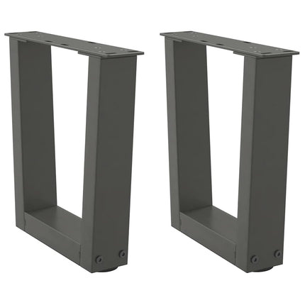 sofabordsben V-formet 2 stk. antracit 40x(30-31,3) cm stål