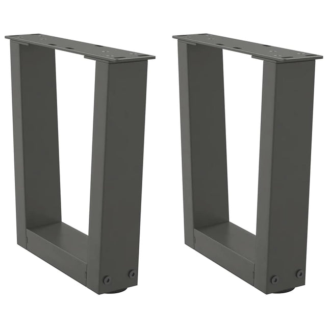 sofabordsben V-formet 2 stk. antracit 40x(30-31,3) cm stål