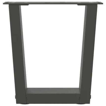 sofabordsben V-formet 2 stk. antracit 40x(30-31,3) cm stål