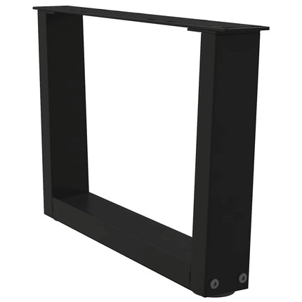 sofabordsben V-formet 2 stk. sort 50x(30-31,3) cm stål