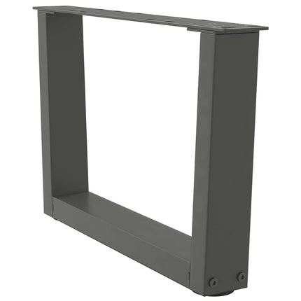 sofabordsben V-formet 2 stk. antracit 50x(30-31,3) cm stål