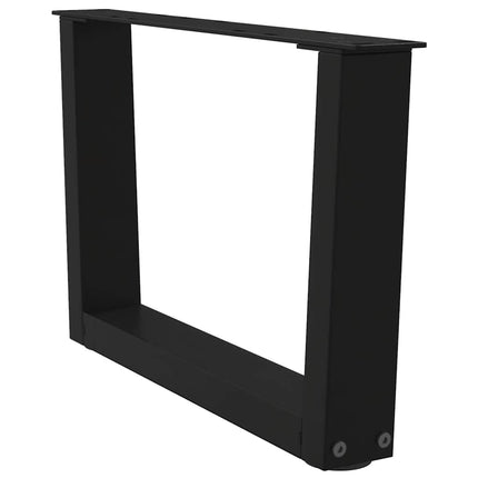 sofabordben V-formet 2 stk. sort 60 x (30-31,3) cm stål