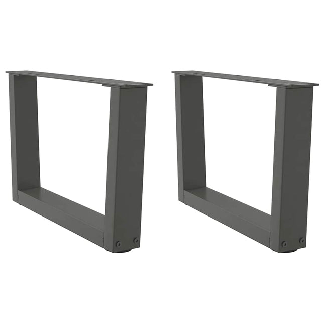 sofabordsben V-formet 2 stk. antracit 60x(30-31,3) cm stål