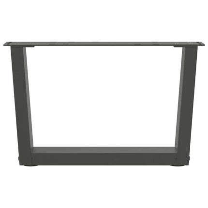 sofabordsben V-formet 2 stk. antracit 60x(30-31,3) cm stål