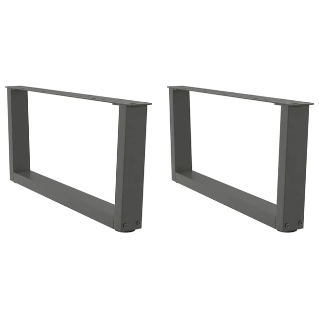 sofabordsben V-formet 2 stk. antracit 70x(30-31,3) cm stål