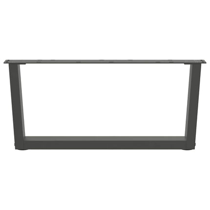 sofabordsben V-formet 2 stk. antracit 70x(30-31,3) cm stål