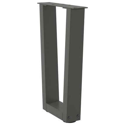 sofabordsben V-formet 2 stk. antracit 28 x (42-43,3) cm stål