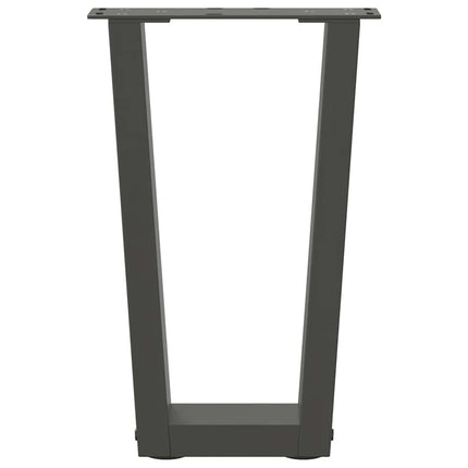 sofabordsben V-formet 2 stk. antracit 28 x (42-43,3) cm stål