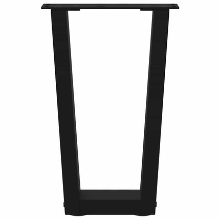 sofabordsben V-formet 2 stk. sort 38 x (42-43,3) cm stål