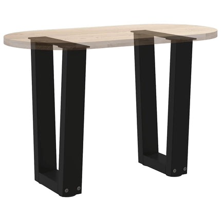 sofabordsben V-formet 2 stk. sort 38 x (42-43,3) cm stål