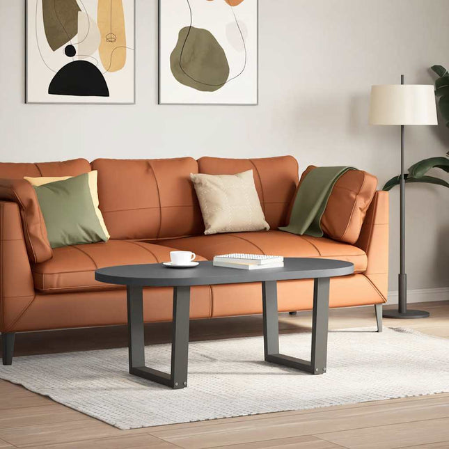 sofabordsben V-formet 2 stk. antracit 50x(42-43,3) cm stål
