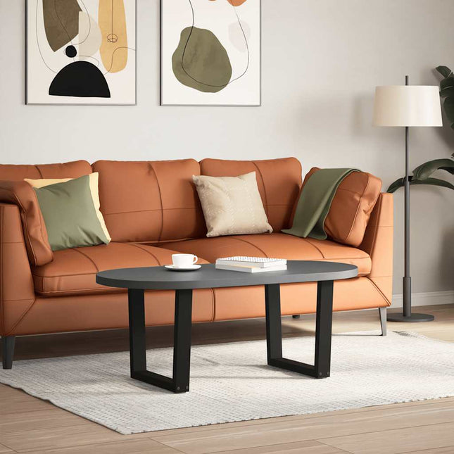 sofabordsben V-formet 2 stk. sort 60 x (42-43,3) cm stål