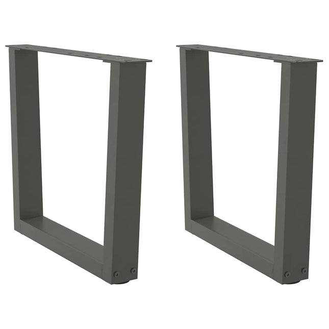 sofabordsben V-formet 2 stk. antracit 60x(42-43,3) cm stål