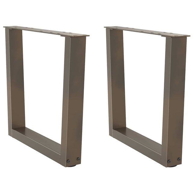 sofabordsben V-formet 2 stk. naturstål 60x(42-43,3) cm stål