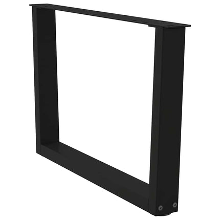 sofabordsben V-formet 2 stk. sort 70 x (42-43,3) cm stål