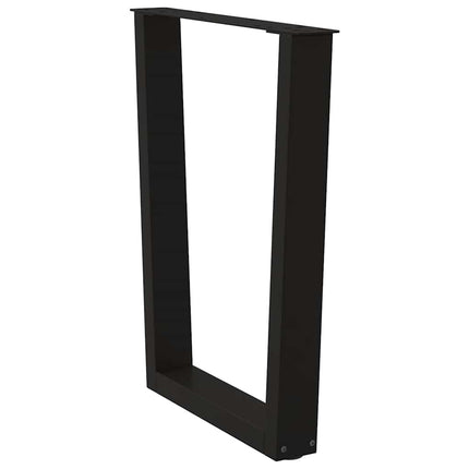 spisebordsben V-formet 2 stk. sort 60 x (72-73,3) cm stål