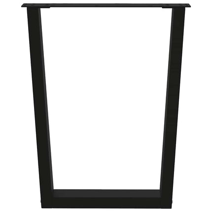 spisebordsben V-formet 2 stk. sort 70 x (72-73,3) cm stål