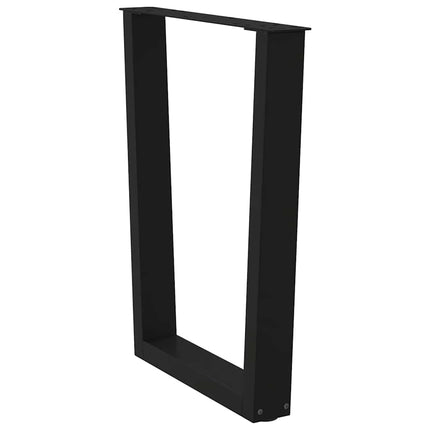 spisebordsben V-formet 2 stk. sort 70 x (72-73,3) cm stål
