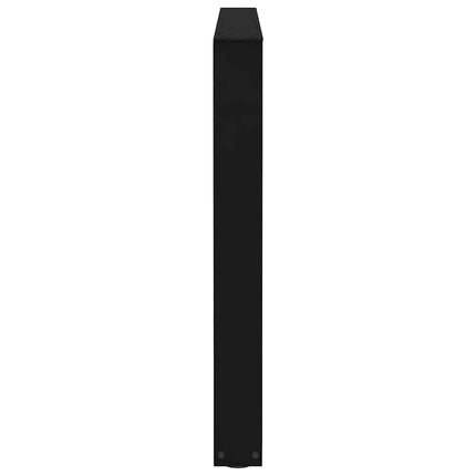 spisebordsben V-formet 2 stk. sort 100x(72-73,3) cm stål
