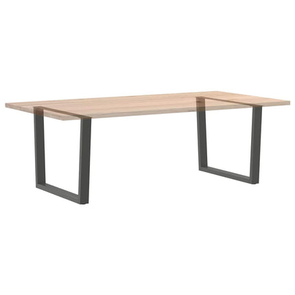 spisebordsben V-formet 2 stk. antracit 100x(72-73,3) cm stål