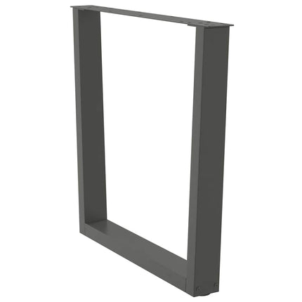 spisebordsben V-formet 3 stk. antracit 80x(72-73,3) cm stål