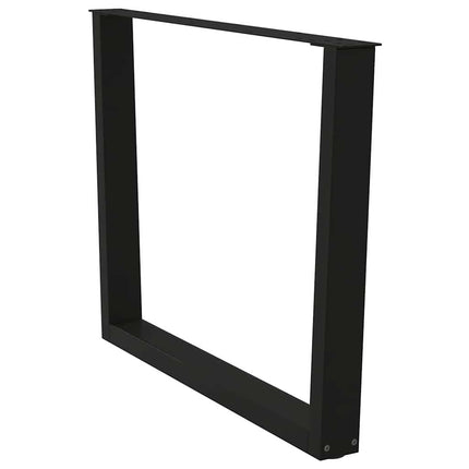 spisebordsben V-formet 3 stk. sort 100x(72-73,3) cm stål